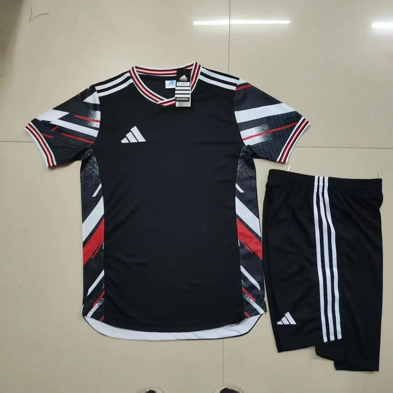 Adidas Football Jersey — Premium (Patterned) — Black